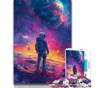 1000 Piece Jigsaw Puzzles for Teenagers Colourful Astronauts 1000 Piece Puzzle,Artistic Wall Decor & Birthday Gift Idea for Friends, Home Office (size 38x26cm)