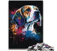 1000 Piece Jigsaw Puzzles for Teenagers Colourful Beagle Dog for Age 14 Years And over Decompressing Intellectual Educational Toy Great Gift 50x75cm