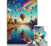 1000 Piece Jigsaw Puzzles for Teenagers Colourful Hot Air Balloons Teenager Jigsaw,Challenging Game for Is Ideal As A Gift for The Whole Family (size 38x26cm)