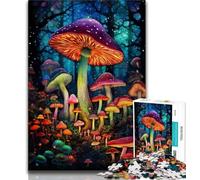 1000 Piece Jigsaw Puzzles for Teenagers Colourful Mushroom Art Puzzles for Adults,Fun Present & Activity for Home,Toy for Rainy Days 38x26cm