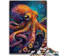 1000 Piece Jigsaw Puzzles for Teenagers Colourful Octopus 1000 Piece Jigsaw,Birthday Present, Gifts, Wall Art for Age 14 Years Up (26x38cm)