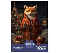 1000 Piece Jigsaw Puzzles for Teenagers Come Home Fox Xmas Jigsaw for Adults Relax Games Hand Speed Race Deal As Gifts for The Whole Family 38x26cm/1000pcs