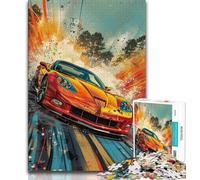 1000 Piece Jigsaw Puzzles for Teenagers Cool Sports Car Teenager Jigsaw,Educational Games Home Decoration Suitable for Desktop Decoration (size 75x50cm)