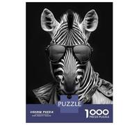 1000 Piece Jigsaw Puzzles for Teenagers Cool Zebra Modern Black Jigsaw for Adults Relax Games Hand Speed Race Deal As Gifts for The Whole Family 52x38cm/1000pcs