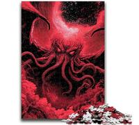 1000 Piece Jigsaw Puzzles for Teenagers Cosmic Cthulhu Octopoid Challenging To Complete But Fun And Humorous Birthday Present, Gifts, Wall Art 26x38cm