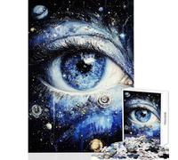 1000 Piece Jigsaw Puzzles for Teenagers Cosmic Eye Painting Educational Game Staycation Kill Time Home Decoration Toys Challenging Game Gifts (38X26cm)