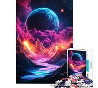 1000 Piece Jigsaw Puzzles for Teenagers Cosmic Mountain Landscape Help The Brain Exercise Difficult Hard Relaxing Games Suitable for Ages 14 And Up (50X75CM)