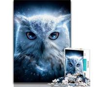 1000 Piece Jigsaw Puzzles for Teenagers Cosmic Owl,Challenging Game And Family Play with Fully Interlocking Randomly Shaped Pieces 38x26cm