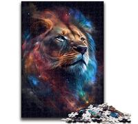1000 Piece Jigsaw Puzzles for Teenagers Cosmic Space Lion for 14+ Unique Challenge Game Family Games Christmas Birthday Gifts 26x38cm