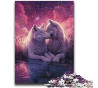 1000 Piece Jigsaw Puzzles for Teenagers Cosmic White Wolf Challenging Game Toys for Is Ideal As A Gift for The Whole Family 50x75cm