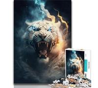 1000 Piece Jigsaw Puzzles for Teenagers Cosmos Tiger Puzzles for Teenagers,Challenging Game Gifts for Is Ideal As A Gift for The Whole Family 75x50cm