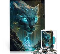 1000 Piece Jigsaw Puzzles for teenagers Cougar Fairy tale Herausforderndes Spiel Lernspiel für Geburtstag, Weihnachten52x38cm