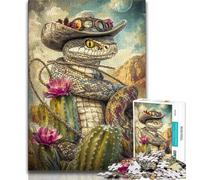 1000 Piece Jigsaw Puzzles for Teenagers Cowboy Snake,Family Game Stress Reliever Difficult Challenge Enhance Love between Couples (38x26cm)