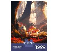 1000 Piece Jigsaw Puzzles for Teenagers Crimson Fungi Puzzles for Adults Brain Teaser Game Pattern Assembly for Birthday, Chrismas 38x26cm/1000pcs