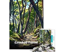 1000 Piece Jigsaw Puzzles for Teenagers Crooked Forest Poland Art Print Puzzle for Adults Family Games Enhance Memory Unique Birthday And Gifts (Size 38x52cm)