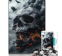 1000 Piece Jigsaw Puzzles for Teenagers Crow Skeleton Puzzles,Learning Educational Toys Family Games Unique Birthday And Gifts (size 75x50cm)