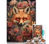 1000 Piece Jigsaw Puzzles for Teenagers Cute Art Fox Teenager Puzzles,Quiz Game for Is Ideal As A Gift for The Whole Family (size 75x50cm)