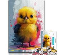 1000 Piece Jigsaw Puzzles for Teenagers Cute Baby Chicken Puzzles for Teenagers,Decompressing Intellectual Educational Toy Birthday Gift (size 75x50cm)