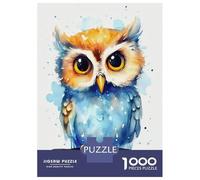 1000 Piece Jigsaw Puzzles for Teenagers Cute Baby Owl Watercolors Jigsaw for Adults DIY Toys Pattern Assembly Help The Brain Exercise 70x50cm/1000pcs