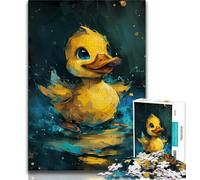 1000 Piece Jigsaw Puzzles for Teenagers Cute Little Yellow Duck Jigsaw,Educational Games Home Decoration Suitable for Desktop Decoration 38x26cm