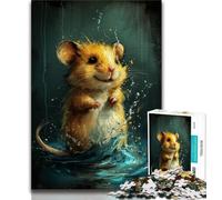 1000 Piece Jigsaw Puzzles for Teenagers Cute Little Yellow Mouse 1000 Pieces for Teenagers,Educational Games Home Decoration Suitable for Desktop Decoration (size 75x50cm)