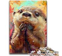 1000 Piece Jigsaw Puzzles for Teenagers Cute Otter 1000 Pieces for Adults,Classic Educational Games Beautiful Decoration (75x50cm)