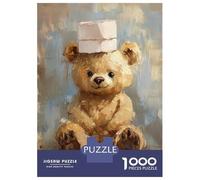 1000 Piece Jigsaw Puzzles for Teenagers Cute Teddy Bear Painting-1 Puzzles for Adults Anti-Stress Toys Analysis And Logic Unique Birthday And Gifts 52x38cm/1000pcs