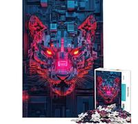 1000 Piece Jigsaw Puzzles for Teenagers Cybernetic Tiger Jigsaw for Adults Hands-on Game Analysis And Logic Stress Reduction Gifts (Size 50x75cm)