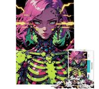 1000 Piece Jigsaw Puzzles for Teenagers Cyberpunk Female Robot Jigsaw Puzzle Fun Games Perfect Decoration Deal As Gifts for The Whole Family (Size 38x26cm)