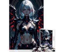1000 Piece Jigsaw Puzzles for Teenagers Dark Angel Warrior with Red Eyes Happy Shared Home Activity Thoughtful Festive Present Choice (38x52cm)