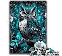 1000 Piece Jigsaw Puzzles for Teenagers Dark Owl for Age 14+ Quiz Game Fun at Home Activities, Birthday Present,Travel Gifts 26x38cm