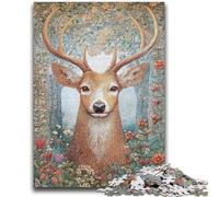 1000 Piece Jigsaw Puzzles for Teenagers Deer Art 1000 Piece Jigsaw,Educational Stress Relief Toy Great Gifts And Toys (75x50cm)