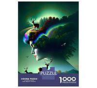 1000 Piece Jigsaw Puzzles for Teenagers Deer Lady Jigsaw for Adults DIY Toys Pattern Assembly Help The Brain Exercise 70x50cm/1000pcs