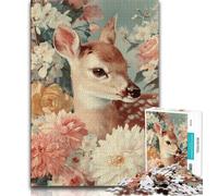 1000 Piece Jigsaw Puzzles for Teenagers Deer Puzzles for Adults,Stress Reliever Difficult Challenge Secret Santa Gifts (size 38x26cm)