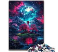 1000 Piece Jigsaw Puzzles for Teenagers Dengta Under The Blood Moon for Age 14+ Quiz Game Fun at Home Activities, Birthday Present,Travel Gifts 50x75cm