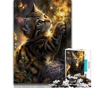 1000 Piece Jigsaw Puzzles for Teenagers Devil Kitten 1000 Pieces for Adults,Fun Activity for Home, Rainy Days Toys, Birthday Gifts 38x26cm