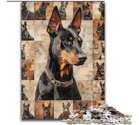 1000 Piece Jigsaw Puzzles for Teenagers Doberman Pinscher Collage, for Educational Game Challenge Toy Unique Home Decor And Gifts (Size 50x75cm)