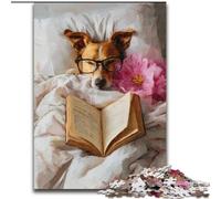 1000 Piece Jigsaw Puzzles for Teenagers Dog Reading for Educational Game Challenge Toy Artists Collection, Fine Art (size 26x38cm)