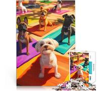 1000 Piece Jigsaw Puzzles for teenagers Dogs Doing Yoga Lernspiele Heimdekoration Geschenke für Freunde und Familie75x50cm