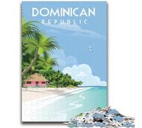 1000 Piece Jigsaw Puzzles for Teenagers Dominican Republic 1000 Pieces for Teenagers,Secret Santa Gifts for Age 14 Years Up (26x38cm)