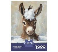 1000 Piece Jigsaw Puzzles for Teenagers Donkey Bath Time Teenager Puzzles Relaxing Games Hand Speed Race Help The Brain Exercise 70x50cm/1000pcs
