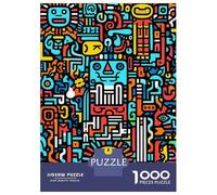 1000 Piece Jigsaw Puzzles for Teenagers Doodle Adult Puzzles Relaxing Games Enhance Memory Help The Brain Exercise 52x38cm/1000pcs