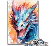 1000 Piece Jigsaw Puzzles for Teenagers Dragon Watercolors Challenging Game Toys for Is Ideal As A Gift for The Whole Family 50x75cm
