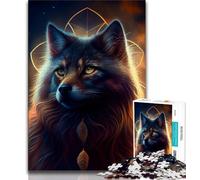 1000 Piece Jigsaw Puzzles for Teenagers Dream Catcher Cat Adult Puzzles,Challenging Game Gifts for Is Ideal As A Gift for The Whole Family 38x26cm