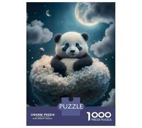 1000 Piece Jigsaw Puzzles for Teenagers Dreaming Panda Teenager Puzzles Relaxing Games Hand Speed Race Help The Brain Exercise 38x26cm/1000pcs