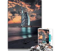 1000 Piece Jigsaw Puzzles for Teenagers Dubai Cityscape Teenager Puzzles,Quiz Game for Is Ideal As A Gift for The Whole Family (size 38x26cm)