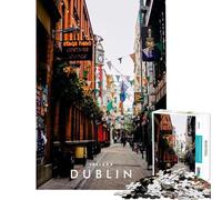 1000 Piece Jigsaw Puzzles for Teenagers Dublin Street Brain Teaser Game Toy Intellectual Game Great Gifts for Games Presents for Women (size 50x75cm)