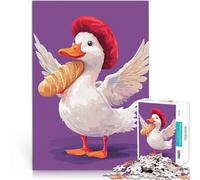 1000 Piece Jigsaw Puzzles for teenagers Duck with Baguette pädagogische Herausforderung tolles Geschenk75x50cm