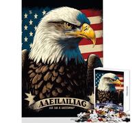 1000 Piece Jigsaw Puzzles for Teenagers Eagle American Flag Jigsaw Puzzles 1000 Educational Toy Gifts For Birthdays Hand Speed Race (38x26cm)