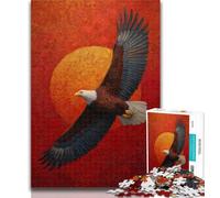 1000 Piece Jigsaw Puzzles for Teenagers Eagle Flower Oil Painting Puzzles,Educational Games Home Decoration Birthday Present, Gifts, Wall Art 50x75cm